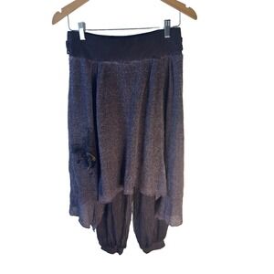 Gypsy Fairy Boho Pyramid‎ Collection Pants Skirt Overlay Women M Purple Ballet